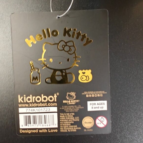 KidRobot Sanrio Collab Hello Kitty Premium 13" Plush (Black and Gold) NEW! - Picture 8 of 8